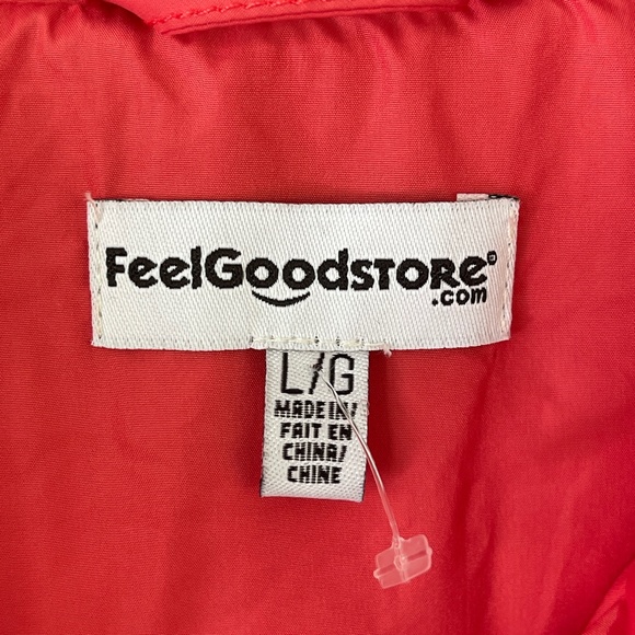 Feel Good Store Orange-Red Zip Up Puffer Vest - Picture 6 of 9